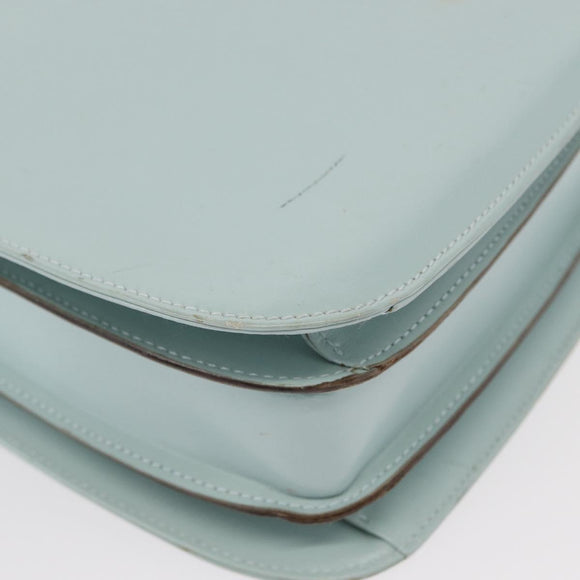 GUCCI Shoulder Bag Leather Light Blue Silver 007 406 0259 Auth ep11902