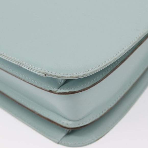 GUCCI Shoulder Bag Leather Light Blue Silver 007 406 0259 Auth ep11902