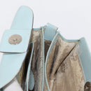 GUCCI Shoulder Bag Leather Light Blue Silver 007 406 0259 Auth ep11902-19