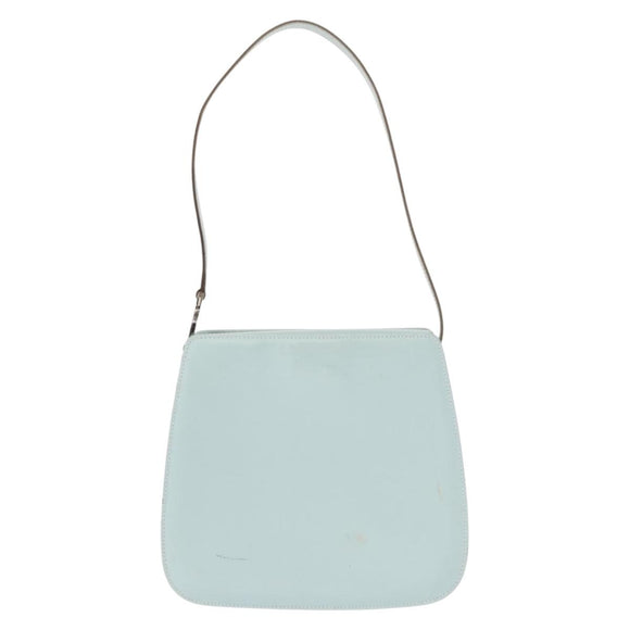 GUCCI Shoulder Bag Leather Light Blue Silver 007 406 0259 Auth ep11902