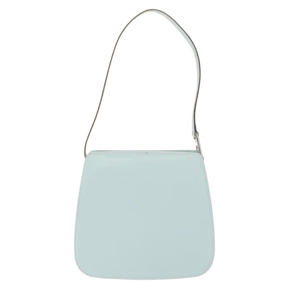 GUCCI Shoulder Bag Leather Light Blue Silver 007 406 0259 Auth ep11902
