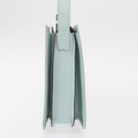 GUCCI Shoulder Bag Leather Light Blue Silver 007 406 0259 Auth ep11902