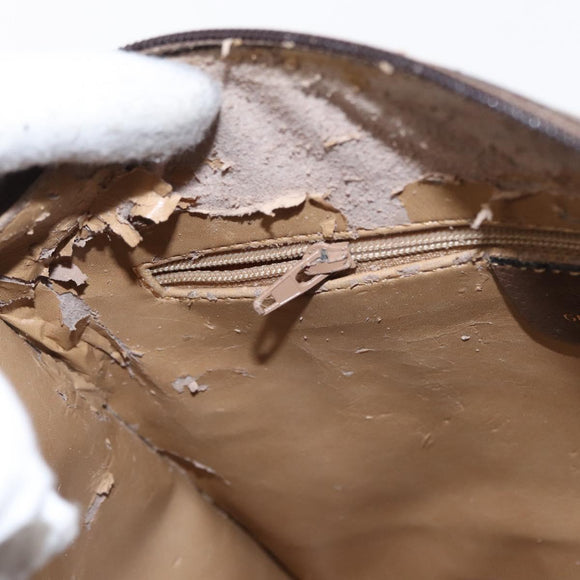 GUCCI GG Supreme Web Sherry Line Bag PVC 2way Beige Gold 41 02 039 Auth ep11903