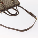 GUCCI GG Supreme Web Sherry Line Bag PVC 2way Beige Gold 41 02 039 Auth ep11903-9