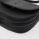 Burberrys Shoulder Bag Leather Black Gold Auth ep11908-14