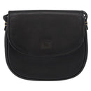 Burberrys Shoulder Bag Leather Black Gold Auth ep11908-13