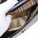 Burberrys Shoulder Bag Leather Black Gold Auth ep11908-12
