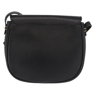 Burberrys Shoulder Bag Leather Black Gold Auth ep11908 - 0