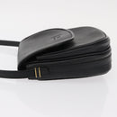 Burberrys Shoulder Bag Leather Black Gold Auth ep11908-4