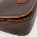 CELINE Macadam Canvas Shoulder Bag PVC Leather Brown Gold Auth ep11909-9