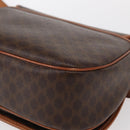 CELINE Macadam Canvas Shoulder Bag PVC Leather Brown Gold Auth ep11909-16