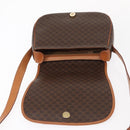 CELINE Macadam Canvas Shoulder Bag PVC Leather Brown Gold Auth ep11909-18