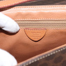 CELINE Macadam Canvas Shoulder Bag PVC Leather Brown Gold Auth ep11909-12