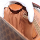 CELINE Macadam Canvas Shoulder Bag PVC Leather Brown Gold Auth ep11909-20