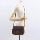 CELINE Macadam Canvas Shoulder Bag PVC Leather Brown Gold Auth ep11909-22