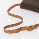 CELINE Macadam Canvas Shoulder Bag PVC Leather Brown Gold Auth ep11909-7