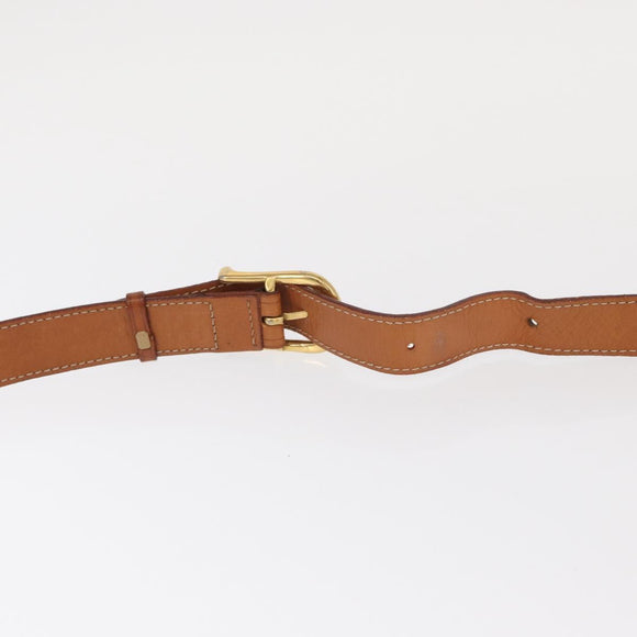 CELINE Macadam Canvas Shoulder Bag PVC Leather Brown Gold Auth ep11909