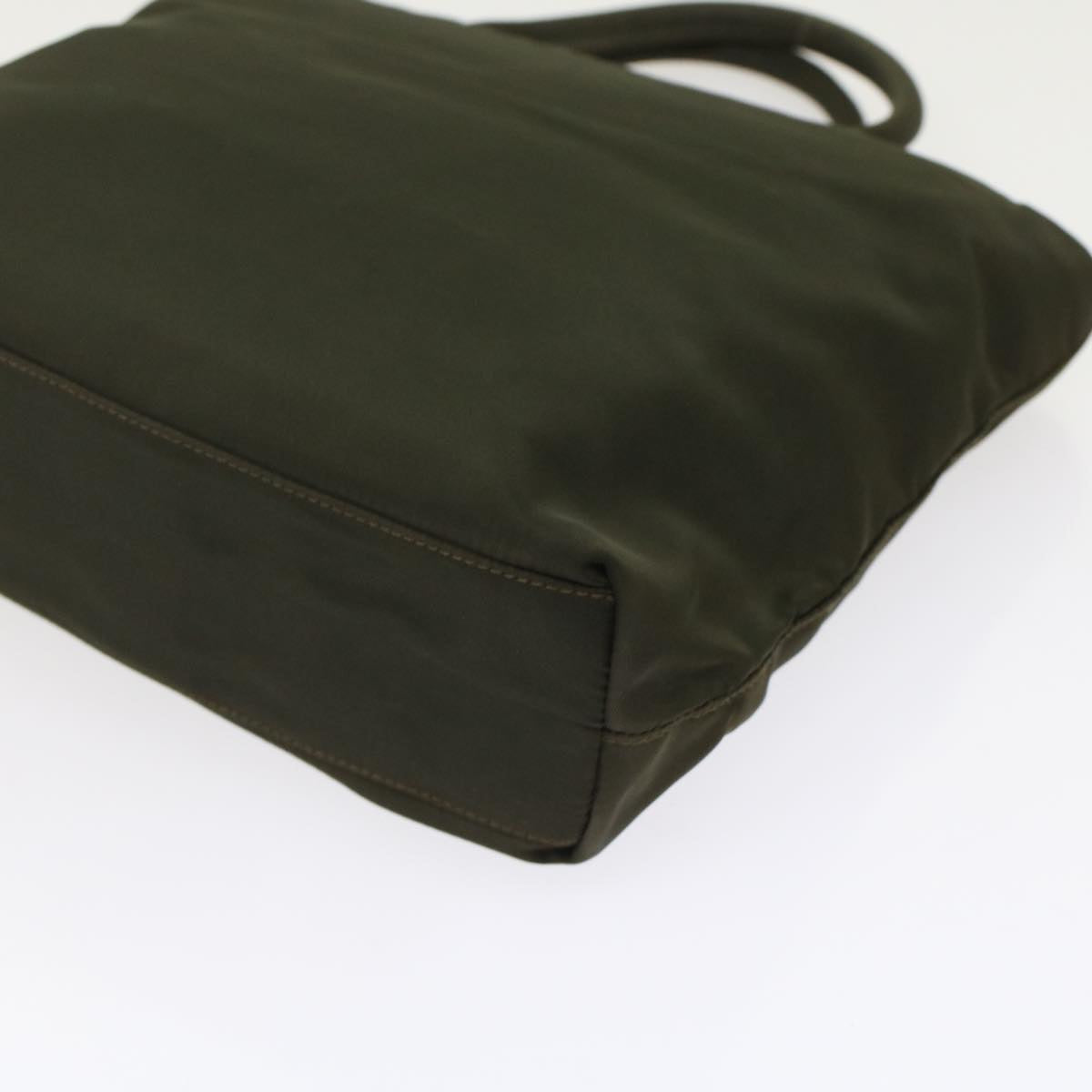 PRADA Hand Bag Nylon Khaki Auth ep1191