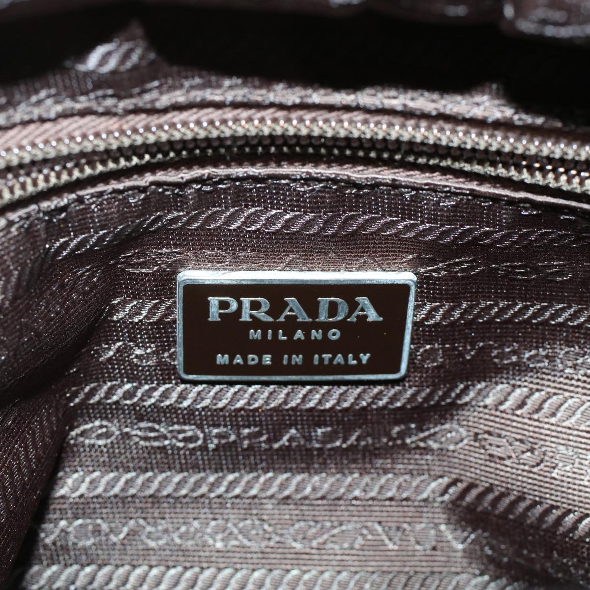 PRADA Hand Bag Nylon Khaki Auth ep1191