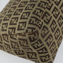 FENDI Zucchino Canvas Mamma Baguette Shoulder Bag Beige Brown gold Auth ep11910-17
