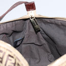 FENDI Zucchino Canvas Mamma Baguette Shoulder Bag Beige Brown gold Auth ep11910-19