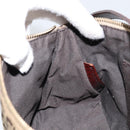 FENDI Zucchino Canvas Mamma Baguette Shoulder Bag Beige Brown gold Auth ep11910-20