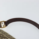 FENDI Zucchino Canvas Mamma Baguette Shoulder Bag Beige Brown gold Auth ep11910-14