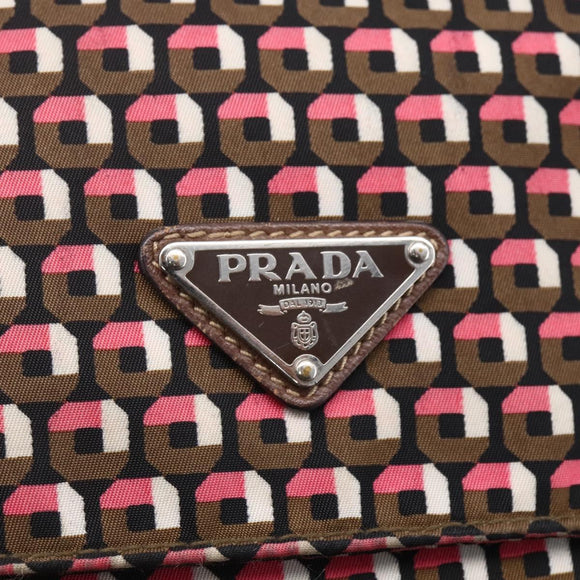 PRADA Shoulder Bag Nylon Pink Silver Auth ep11911