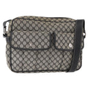 CELINE Macadam Canvas Shoulder Bag Gray Silver Auth ep11913-1