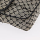 CELINE Macadam Canvas Shoulder Bag Gray Silver Auth ep11913-9