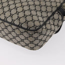 CELINE Macadam Canvas Shoulder Bag Gray Silver Auth ep11913-16