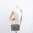 CELINE Macadam Canvas Shoulder Bag Gray Silver Auth ep11913-21