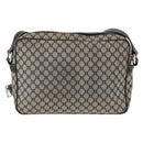 CELINE Macadam Canvas Shoulder Bag Gray Silver Auth ep11913-2