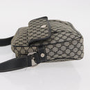 CELINE Macadam Canvas Shoulder Bag Gray Silver Auth ep11913-4