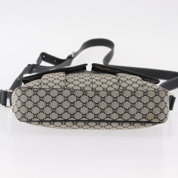 CELINE Macadam Canvas Shoulder Bag Gray Silver Auth ep11913
