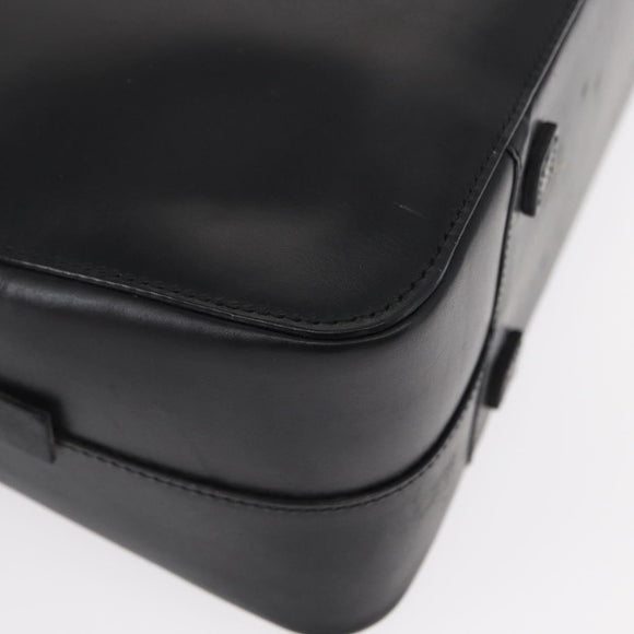 GUCCI Bamboo Hand Bag Leather Black Silver 000 0828 Auth ep11915