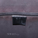 GUCCI Bamboo Hand Bag Leather Black Silver 000 0828 Auth ep11915-19