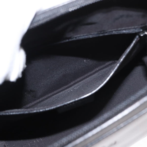 GUCCI Bamboo Hand Bag Leather Black Silver 000 0828 Auth ep11915