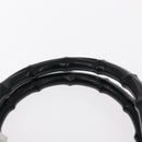 GUCCI Bamboo Hand Bag Leather Black Silver 000 0828 Auth ep11915-8