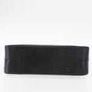 GUCCI Bamboo Hand Bag Leather Black Silver 000 0828 Auth ep11915-5