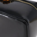 GUCCI Pouch Enamel Black Gold 032 1705 0150 Auth ep11916-14