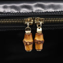 GUCCI Pouch Enamel Black Gold 032 1705 0150 Auth ep11916-17