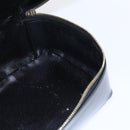 GUCCI Pouch Enamel Black Gold 032 1705 0150 Auth ep11916-18