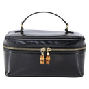 GUCCI Pouch Enamel Black Gold 032 1705 0150 Auth ep11916-13