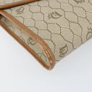 Christian Dior Honeycomb Canvas Chain Shoulder Bag PVC Beige Gold Auth ep11918-11