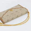 Christian Dior Honeycomb Canvas Chain Shoulder Bag PVC Beige Gold Auth ep11918-6