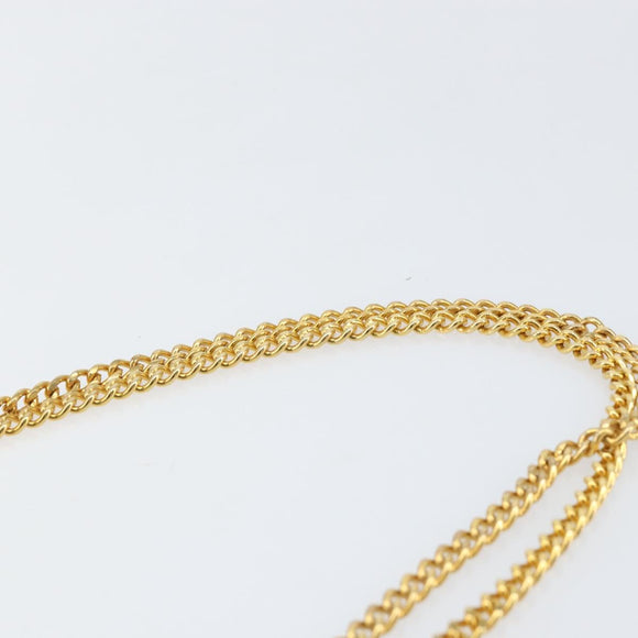 Christian Dior Honeycomb Canvas Chain Shoulder Bag PVC Beige Gold Auth ep11918