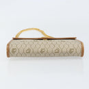 Christian Dior Honeycomb Canvas Chain Shoulder Bag PVC Beige Gold Auth ep11918-9