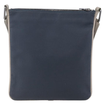 LOEWE anagram Shoulder Bag PVC Navy Silver Auth ep11921 - 0