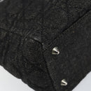 Christian Dior Lady Dior Canage Hand Bag Denim Black Silver Auth ep11922-16